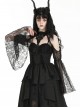Black Sexy Off Shoulder Retro Lace Stitching Gothic Style Cloak