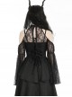 Black Sexy Off Shoulder Retro Lace Stitching Gothic Style Cloak