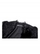 Black Retro Lace Stitching Exquisite Dark Pattern Gothic Style Puff Sleeves Shawl