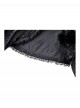 Black Retro Lace Stitching Exquisite Dark Pattern Gothic Style Puff Sleeves Shawl