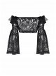 Black Romantic Rose Lace Splicing Trumpet Sleeves Gothic Style Cloak
