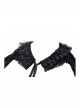 Black Romantic Rose Lace Splicing Trumpet Sleeves Gothic Style Cloak