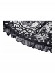 Black Romantic Rose Lace Splicing Trumpet Sleeves Gothic Style Cloak