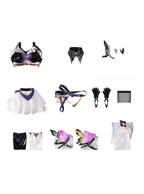Game Honor Of Kings A Ke Butterfly Dance Skin Halloween Cosplay Costume Full Set