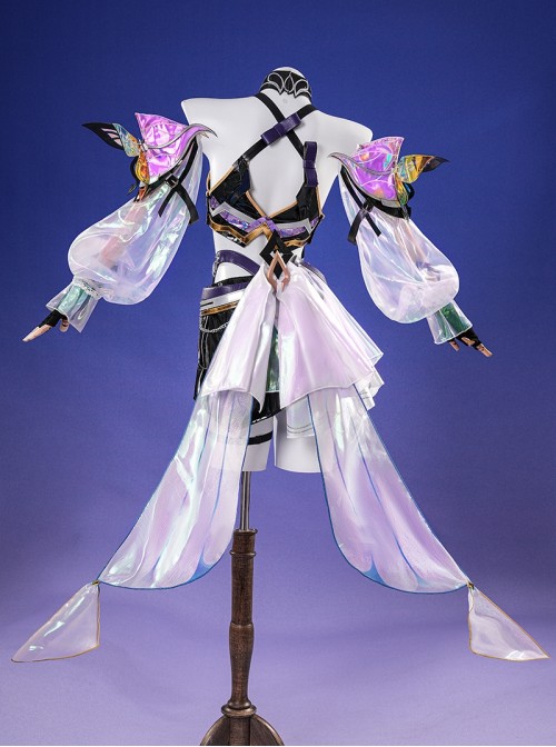 Game Honor Of Kings A Ke Butterfly Dance Skin Halloween Cosplay Costume Full Set