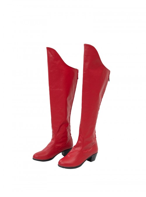 Movie Supergirl Woman Of Tomorrow Supergirl Trailer Version Halloween Cosplay Accessories Red High Heels Boots