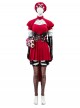 Game Marvel Rivals Little Red Riding Hood Psylocke Halloween Cosplay Costume Set Without Shoes