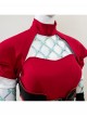 Game Marvel Rivals Little Red Riding Hood Psylocke Halloween Cosplay Costume Set Without Shoes