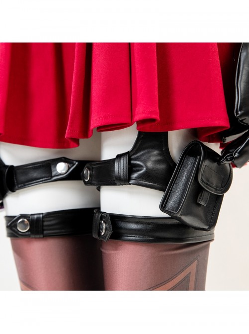 Game Marvel Rivals Little Red Riding Hood Psylocke Halloween Cosplay Costume Set Without Shoes