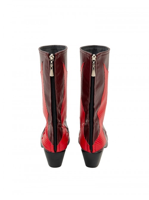 Game Marvel Rivals Little Red Riding Hood Psylocke Halloween Cosplay Accessories Red High Heel Boots