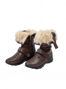 Game Marvel Rivals Squirrel Girl Halloween Cosplay Accessories Brown Plush Shoes