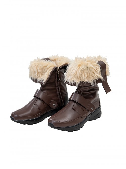 Game Marvel Rivals Squirrel Girl Halloween Cosplay Accessories Brown Plush Shoes