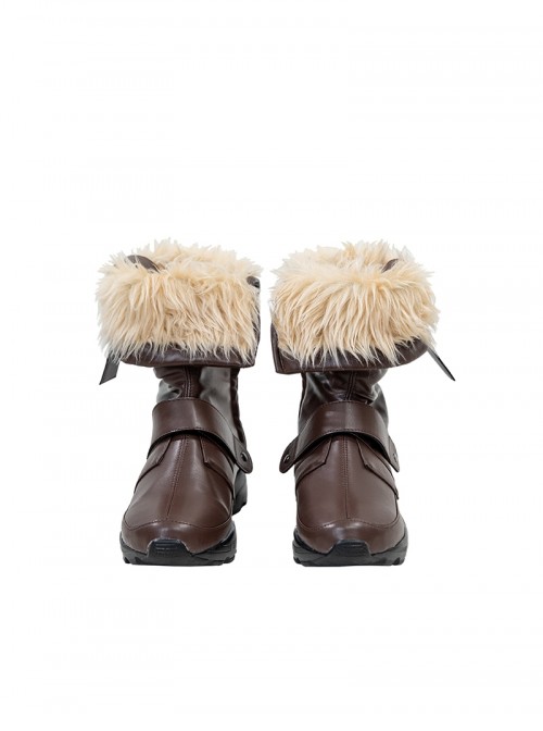 Game Marvel Rivals Squirrel Girl Halloween Cosplay Accessories Brown Plush Shoes