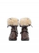 Game Marvel Rivals Squirrel Girl Halloween Cosplay Accessories Brown Plush Shoes