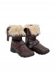 Game Marvel Rivals Squirrel Girl Halloween Cosplay Accessories Brown Plush Shoes