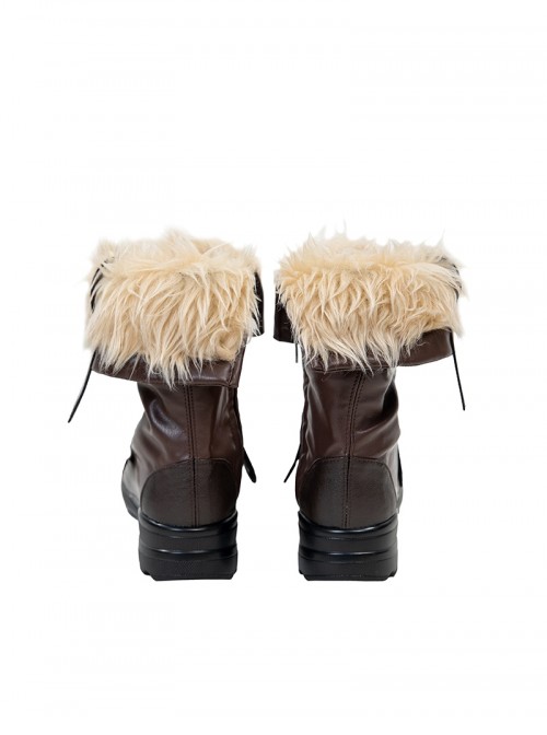 Game Marvel Rivals Squirrel Girl Halloween Cosplay Accessories Brown Plush Shoes