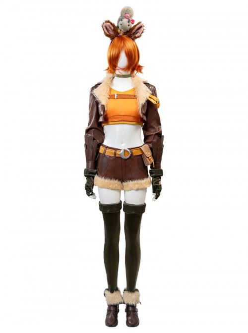 Game Marvel Rivals Squirrel Girl Halloween Cosplay Accessories Brown Plush Shoes