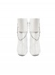 Dragon Raja Gate Of Cassell Eri Uesugi Sleepless Starry Night Halloween Cosplay Accessories White High Heel Leather Shoes