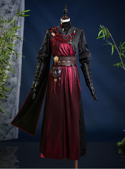 Game Where Winds Meet San Geng Tian Sect Female Uniform Halloween Cosplay Costume Full Set