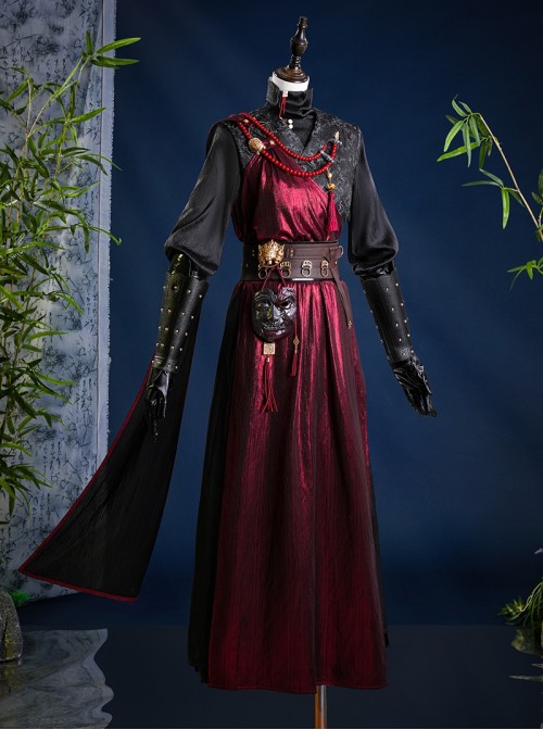 Game Where Winds Meet San Geng Tian Sect Female Uniform Halloween Cosplay Costume Full Set