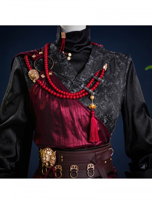 Game Where Winds Meet San Geng Tian Sect Female Uniform Halloween Cosplay Costume Full Set