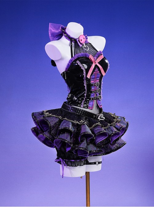 Game Naraka Bladepoint Tessa x Sanrio Kuromi Halloween Cosplay Costume Full Set