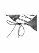 Black Cool Leather Splicing Retro Metal Buckle Bandage Wrap Design Punk Style Corset