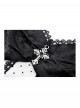 Black Sexy See Through Lace Splicing Metal Cross Decoration Gothic Style Tight Suspender Top