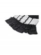 Black Sexy See Through Lace Splicing Metal Cross Decoration Gothic Style Tight Suspender Top