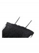 Black Sexy See Through Lace Splicing Metal Cross Decoration Gothic Style Tight Suspender Top