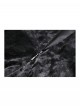 Black Elegant Velvet Feather Splicing Sexy V Neck Gothic Style Slim Long Sleeves Dress