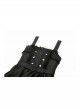 Black Unique Striped Metal Double-Breasted Decorative Hem Lace Splicing Gothic Style Suspender Doll Dress
