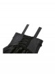 Black Unique Striped Metal Double-Breasted Decorative Hem Lace Splicing Gothic Style Suspender Doll Dress