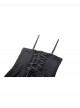 Black Lace Splicing Gorgeous Flower Decoration Embroidery Dark Pattern Gothic Style Suspender Dress