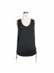 Spider Web Jacquard Mesh Bat Wings Shawl Side Lace-Up Black Punk Dress