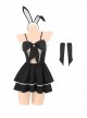Blackened Bunny's Fantasy Adventure Suspender Dress Exposed Hips Bunny Girl Sexy Lingerie Set