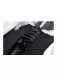 Black White Exquisite Lace Splicing Hollow Puff Sleeve Gothic Style Doll Dress