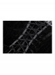 Black Elegant Velvet Exquisite Dark Pattern Lace Mesh Splicing Gothic Style Long Sleeves Dress
