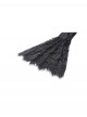 Black Elegant Velvet Exquisite Dark Pattern Lace Mesh Splicing Gothic Style Long Sleeves Dress