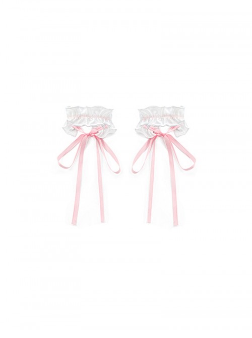 Playful Kitty Maid Cute White Backless Suspender Nightdress Pink Apron Sexy Lingerie Set