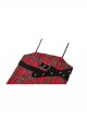 Red Christmas Feeling Old Plaid Irregular Hem Sexy Steampunk Style Suspender Dress
