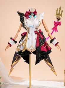 Game Genshin Impact Escoffier Halloween Cosplay Costume Set