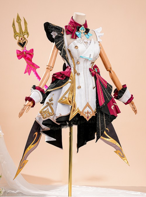 Game Genshin Impact Escoffier Halloween Cosplay Costume Set