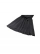 Black White Contrast Retro Lace Bow Tie Decoration Gothic Style Puff Sleeves Dress
