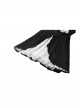 Black White Contrast Retro Lace Bow Tie Decoration Gothic Style Puff Sleeves Dress