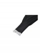 Black White Contrast Retro Lace Bow Tie Decoration Gothic Style Puff Sleeves Dress
