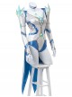 Marvel Rivals White Queen Emma Grace Frost Halloween Cosplay Costume Set Without Shoes