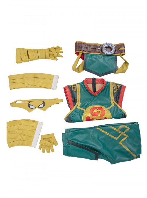 Game Marvel Rivals Iron Fist Lin Lie Halloween Cosplay Costume Set Without Shoes