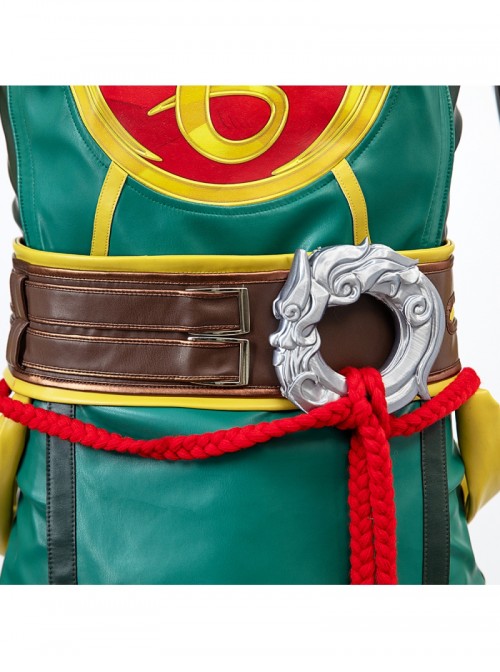 Game Marvel Rivals Iron Fist Lin Lie Halloween Cosplay Costume Set Without Shoes