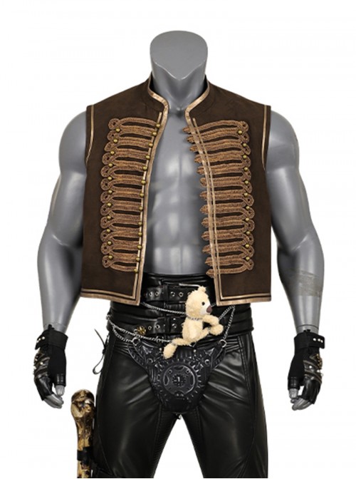 Movie Furiosa A Mad Max Saga Dementus Halloween Cosplay Costume Brown Vest